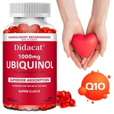 Ubiquinol 1000 mg (The active form of CoQ-10) 30/60/120 capsules Non-GMO -SEALED