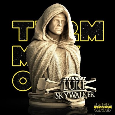 3D gedruckter 16K Lüfter Made - Luke Skywalker Büste bis 250 mm. Ca.