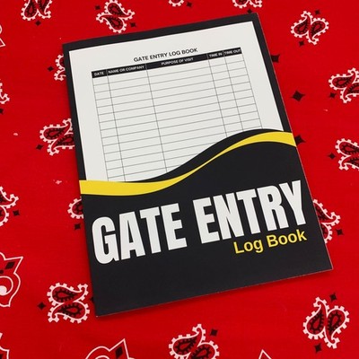 Gate Entry Log Book Facinating Helps Create a Story of Who is Coming and Going