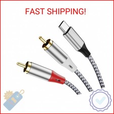 Liaoan Weiyu USB C to 2 RCA Stereo Adapter Cable, TYP-C to 2 RCA Audio Cable, Su