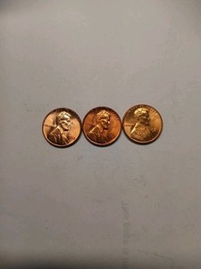 Lot Of 3 Lincoln Memorial Cents BN