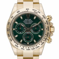 Rolex Daytona 116508 with 40mm 18ct Yellow Gold case and Green dial. Excellen...
