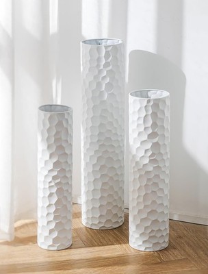 Tall Vases Floor Standing: White Extra Lar Floor Vase for Living