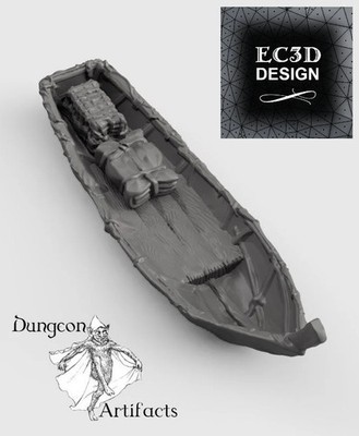 Fishing Boat and Gear - 15mm 28mm 32mm Wilds of Wintertide Wargaming Terrain D&D