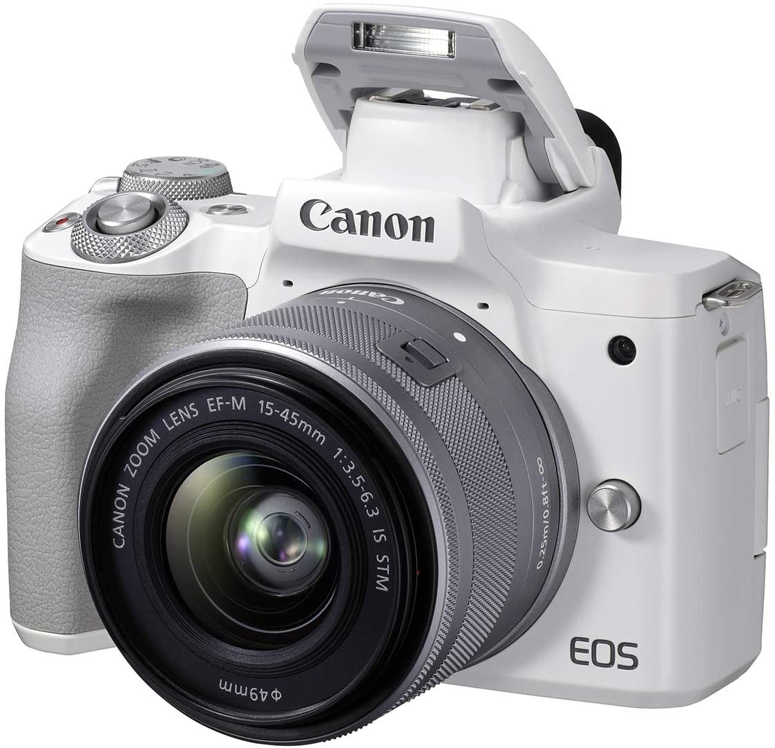 Canon EOS M50 Mark II 24.1MP Mirrorless Camera - White (EF-M 15