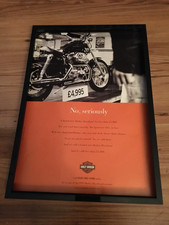 Harley Davidson Sporster 883 motor cycle-1999 A4 framed advert