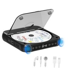 Portable CD Player with Bluetooth 5.3, Rechargeable CD Player for Black