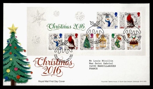 DR WHO 2016 GB FDC CHRISTMAS S/S M77373