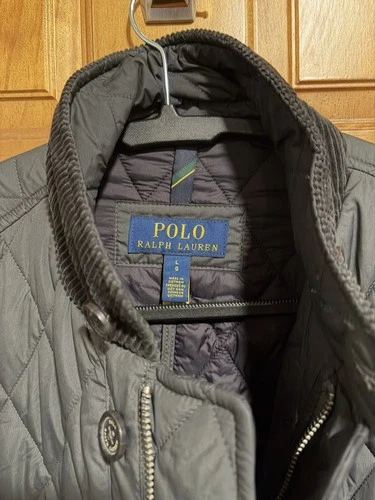 New Polo Ralph Lauren The Beaton Quilted Jacket Size Large L Black Sport Blazer  image 5