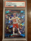 2024 Panini Prizm Fireworks Patrick Mahomes II #1 Blue Ice Prizm /99 PSA 9 Mint
