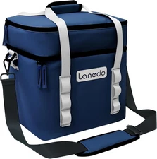 Lisa Lunch Soft Cooler 20/36 Can, Insulated Bag Double Layer, 20 Can blue 