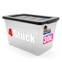 Aufbewahrungsbox 4X 30 L Mit Deckel Budget Line Plastikbox Mit Deckel