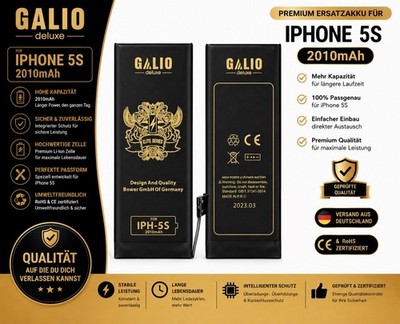 iPhone 5S Ersatzakku 2010mAh GALIO Premium Akku Batterie Li-Ion Neu CE-RoHS