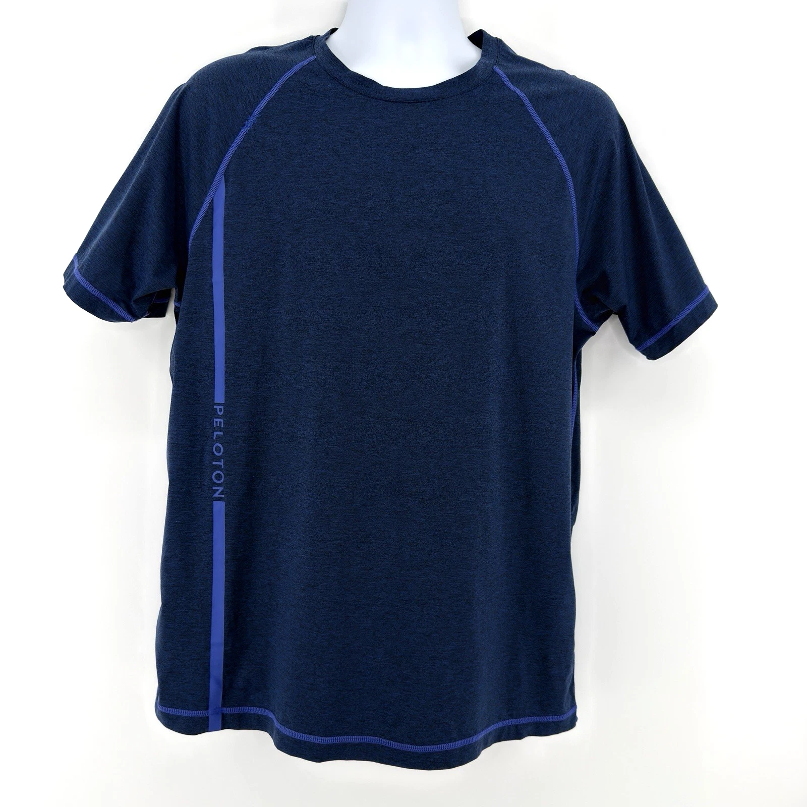Rhone x Peloton Performance Tee Men L Blue Athletic Training Gym Stretch