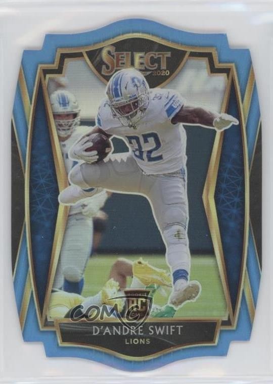 2020 Panini Select Premier Level Light Blue Prizm Die-Cut D'Andre Swift 0il7