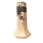 Weller Hudson Vase Arts & Crafts Pottery Hand Painted Floral Octagonal Antique