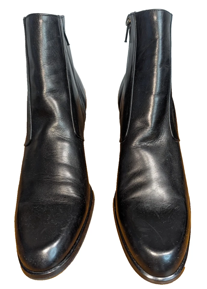 Botín Amalfi Italia Hecho en Italia Negro Cuero Suave Para Mujer Talla 9AA Foto 2 de 4