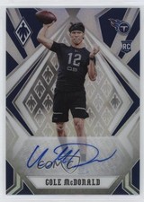 2020 Panini Phoenix Rookies Silver Auto Cole McDonald #186 Auto 1aw7