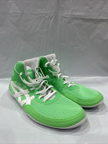 Asics Matflex 7 Sneakers Men's US 11 Green White Lace Up Wrestling Shoes EBS2648