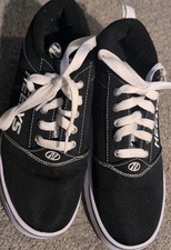 HEELYS PRO 20 Size 6Y Youth 6 HES10393 Canvas Skate Shoes Black White