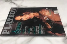 Playboy 1988 April + Centerfold / Inserts + Clear Protector ( Vintage )