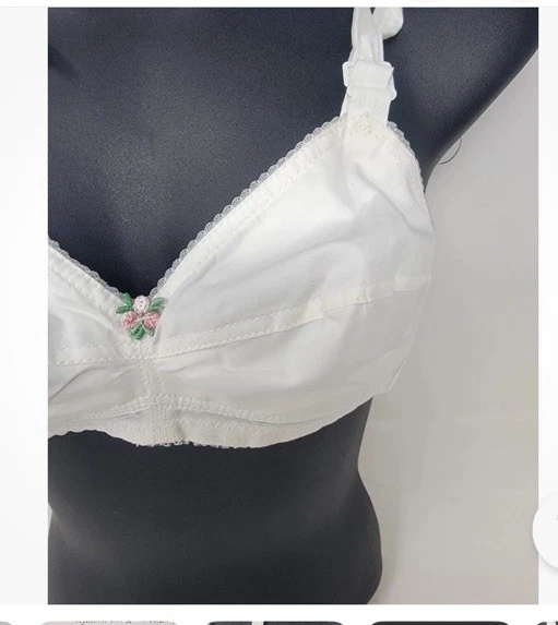 Sujetador Symbra Ette RARO De Colección Nuevo de Lote Antiguo 32CC Estilo 162 Años 60 Nuevo de Lote Antiguo Blanco Principiante Foto 3 de 4
