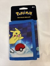 Pok mon Pikachu Friends Trifold Nylon Wallet FAB-NY Pikachu Charzard NEW