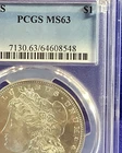 Morgan 1884 PCGS MS63 Philadelphia Silver $1 Coin 0.9 Fineness KM#110