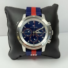Tommy Hilfiger Troy 1792124 46mm Blue Dial Blue And Red Bracelet Men’s Watch