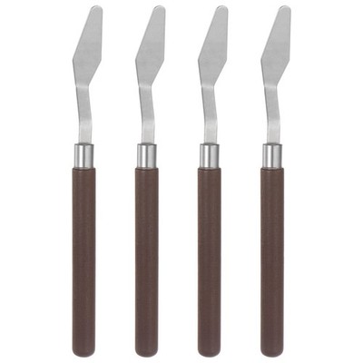 4pcs 14mm Oil Painting Palette Knives Stainless Steel Spatula Wood Handle
