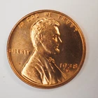 1938 *S* LINCOLN WHEAT CENT *NICE RED UNC ** - FREE SHIPPING! C2268