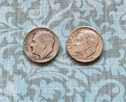 LOT - 1964 "Denver" (Full Split Bands) & 1952 "Denver” silver dimes w/  BOLD MM