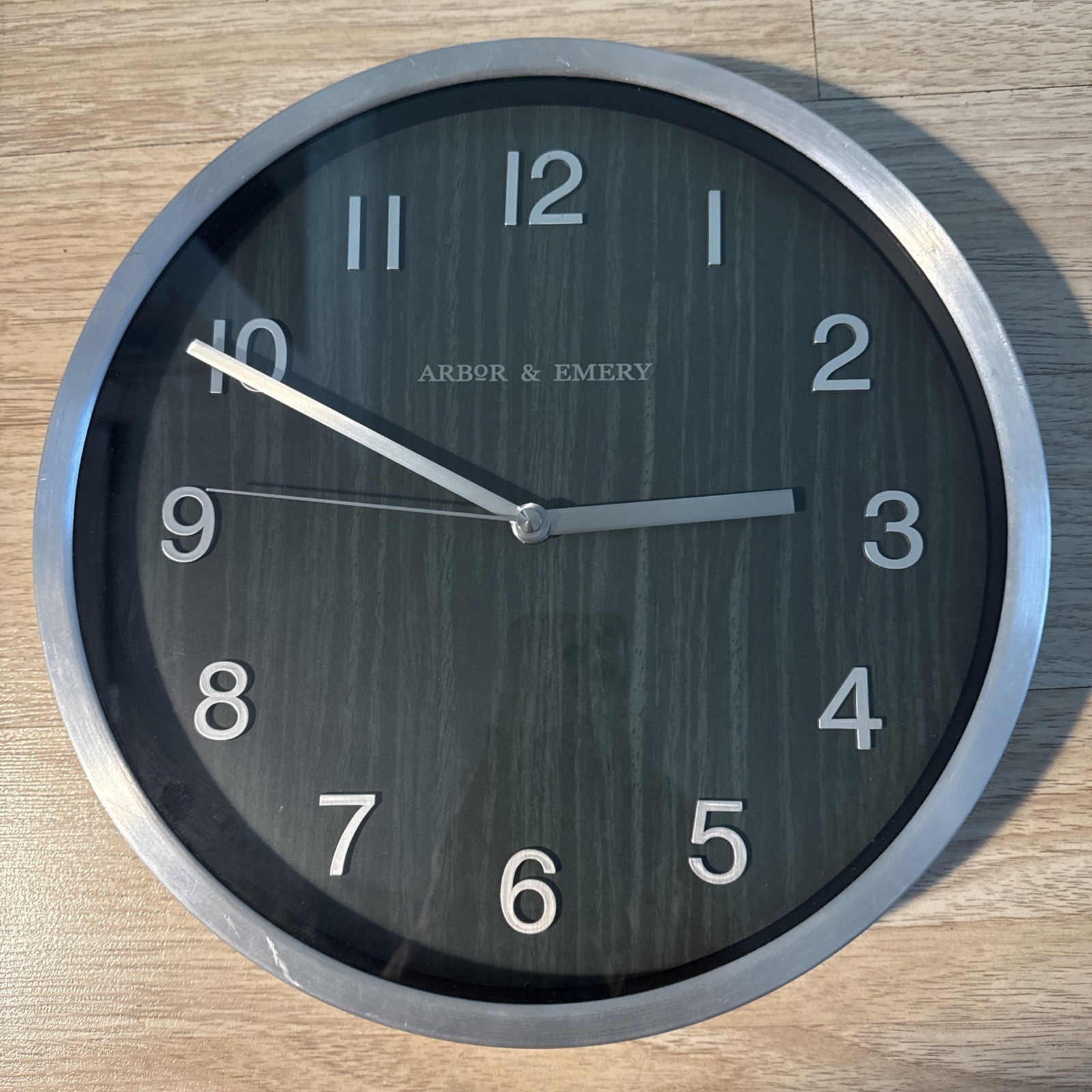 Threshold Quality & Design Arbor&Emery Wall Clock With Nickel Finish