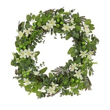 National Tree Company 24 inch Artificial Spring Wreath with Mixed Flower Blooms