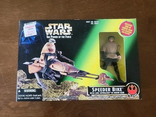 1997 Kenner 🌟 Star Wars Power Of The Force SPEEDER BIKE w/ Luke Skywalker NIB