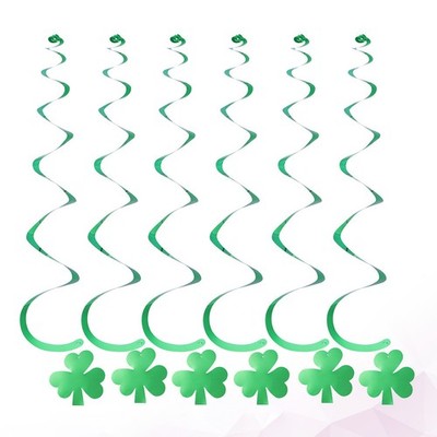 12 Pcs Hängende Wirbeldekorationen Accessoires Zum St. Patricks Day