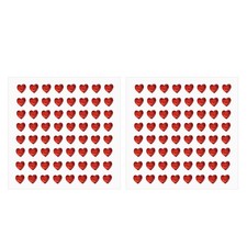2 Sheet Heart Gem Stickers 6mm, Self Adhesive Rhinestones Jewel Sticker Red