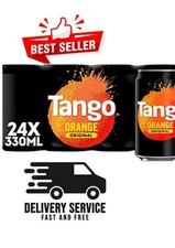 Tango Orange Original 330ml Pack of 24 Cans (Fizzy Soft Drink Full Case).