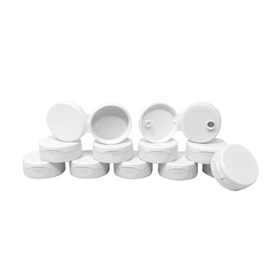 Clearview - 12 Pack, 38mm White Flip Top Honey Bear Replacement Lids - BPA Free