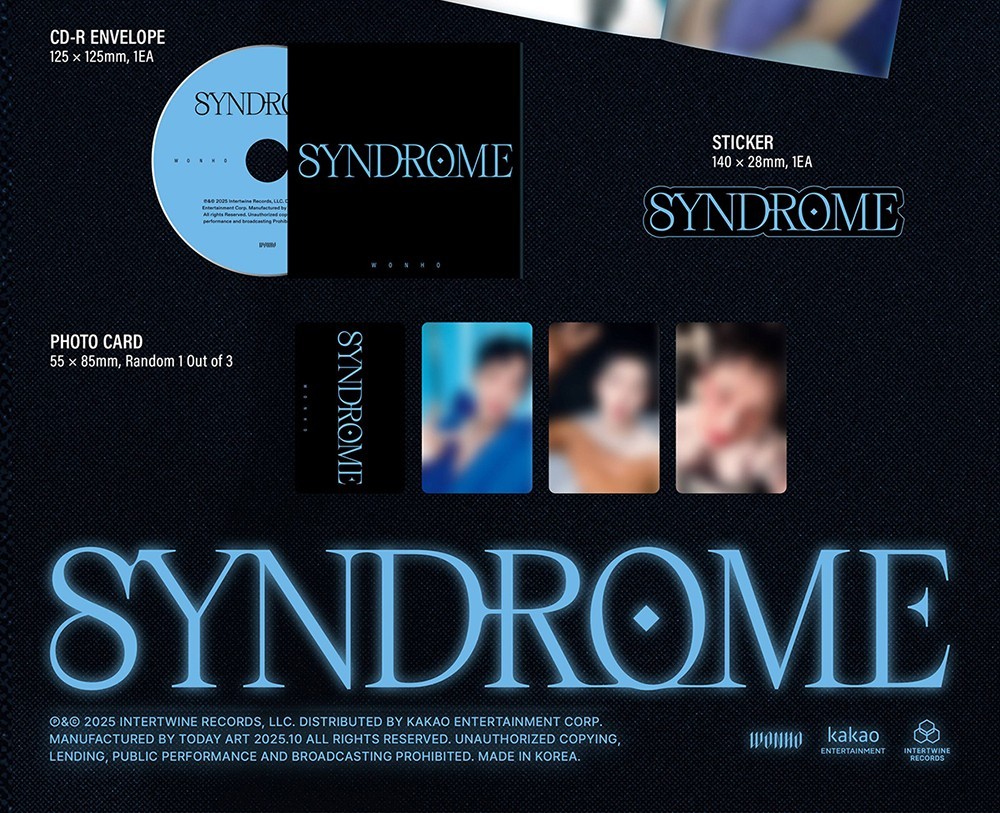WONHO [SYNDROME] 1st Full Album CD-R+Dust Jacket+Photo Book+