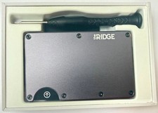 The Ridge Aluminum Wallet Gunmetal RFID Minimalist Slim Wallet Box Tool EDC