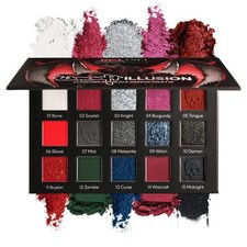 Red black Eyeshadow Palette, Goth Red Eye Shadow Halloween Makeup  Black Sli...