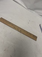 Wooden Flexible Office Ruler 12", 30cm VTG
