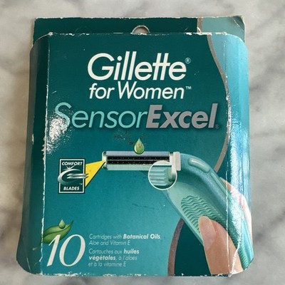 10 Gillette Sensor EXCEL WOMEN'S Shaver Razor Blade Refill Cartridges BRAND NEW