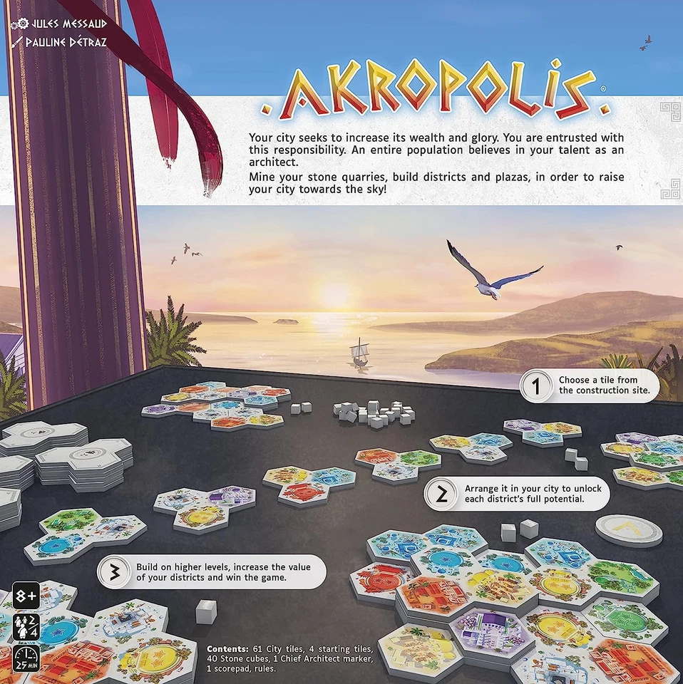 GIGAMIC Akropolis Juego de estrategia para adolescentes y adul (Importación USA) - Imagen 2 de 4