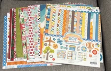 Echo Park paper lot & stickers (see description for details) 104 sheets