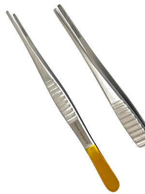 NEW GERMAN PACIVATED 1 DEBAKEY ARTERY ATRAUMATIC TISSUE FORCEPS GOLD HANDLE 6''