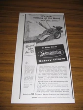 1955 Print Ad Simplicity Rotary Tillers Port Washington,Wisconsin
