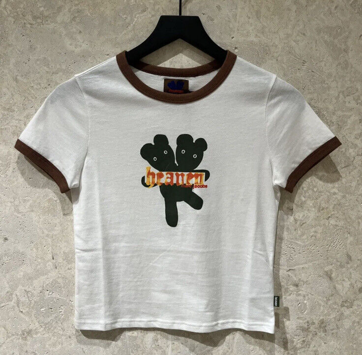 Heaven by Marc Jacobs Logo Ringer Baby Tee/tshirt size small Heaven by Marc Jacobs Logo Ringer Baby Tee/tshirt size small