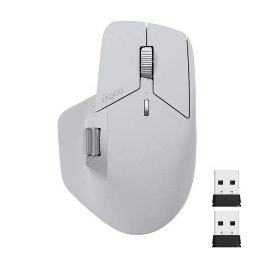 Rapoo MT760L Multi-Device Wireless Mouse Bluetooth 5.0 2.4GHz Multi-Mode Grau
